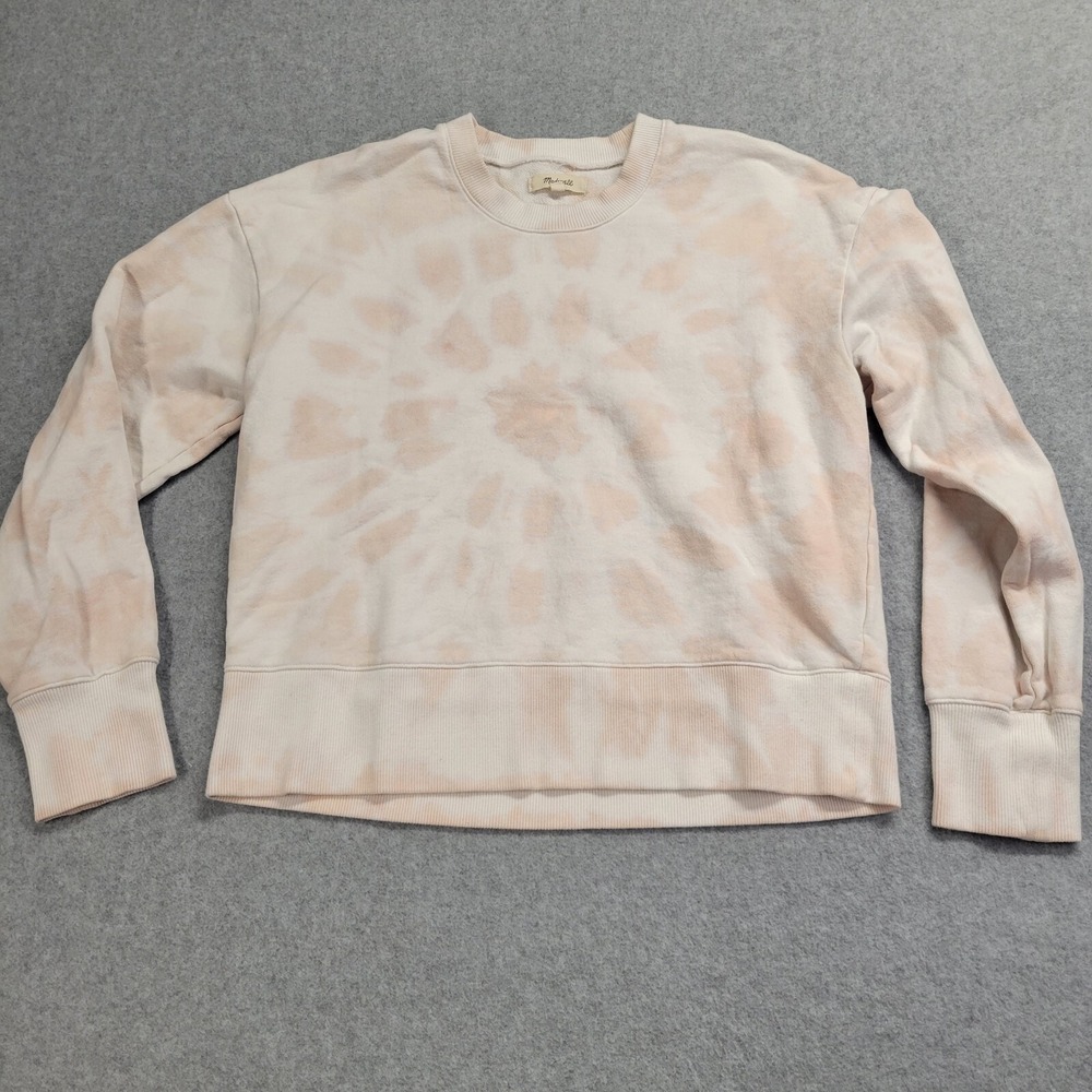 Madewell Do Well Peach Tie Dye Sweatshirt Cotton Crewneck Pullover Medium